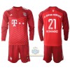 Maglia da Calcio a Maniche Lunghe FC Bayern Monaco Lucas Hernandez 21 Casa 2021-22 per Bambino